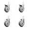 Service Caster 5 Inch Gray Poly Swivel 7/8 Inch Square Stem Caster Total Lock Brakes SCC, 2PK SCC-SQTTL20S514-PPUB-GRY-78-2-S-2 - alternate 1